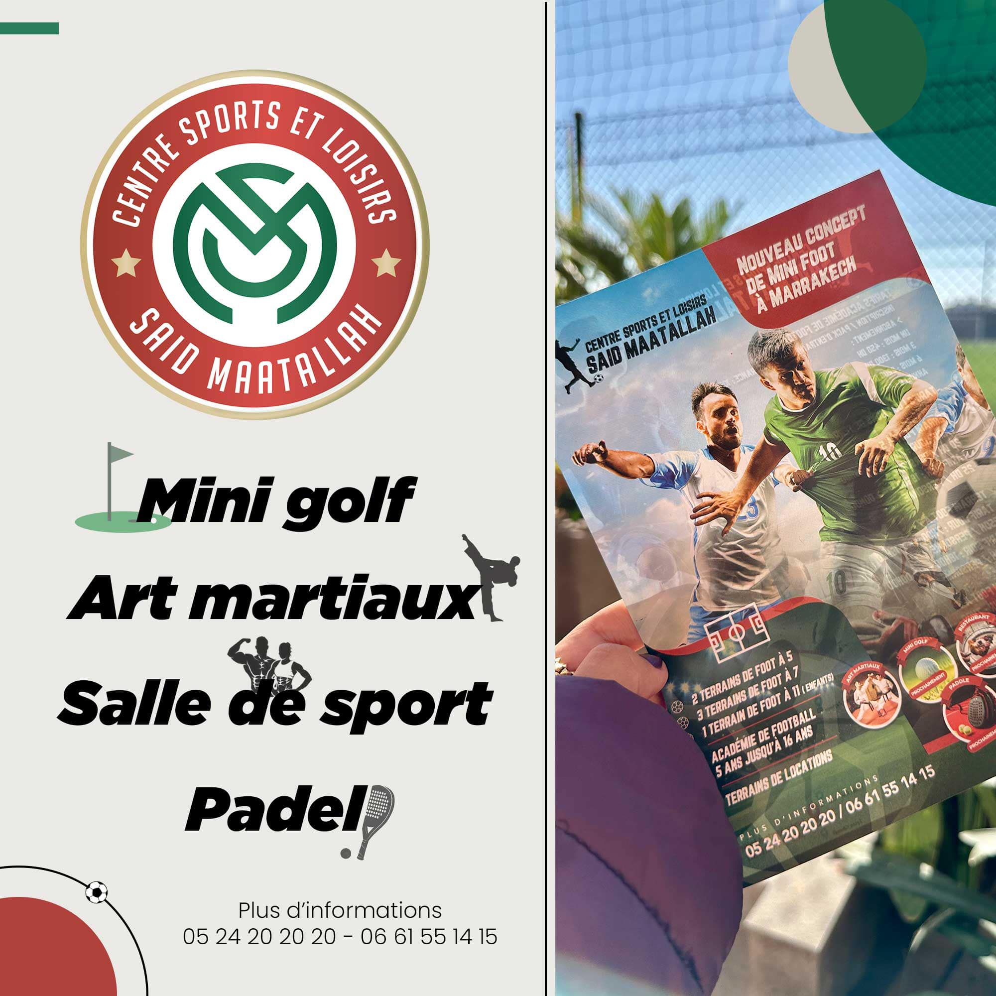 Mini Golf, Art martiaux, Salle de Sport et Padel