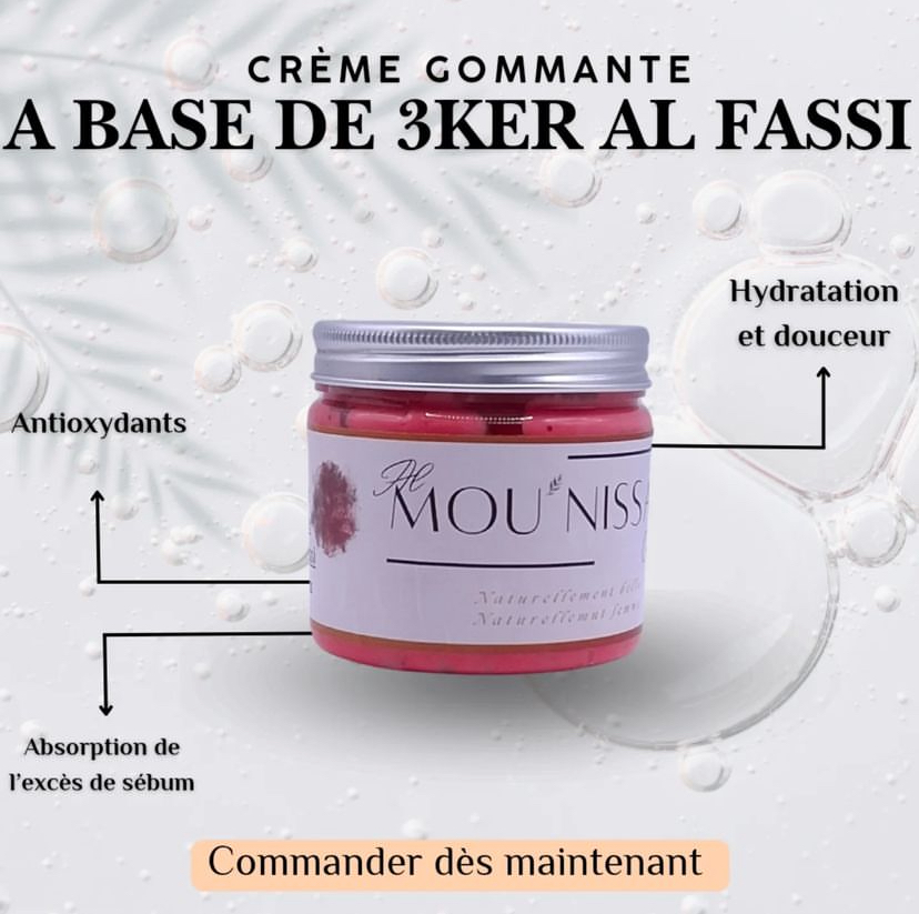 Crème gommante à base de 3ker al fassi